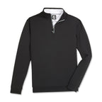 FootJoy Performance Quarter Zip Pullover for Men Transfer - Black - Front Flat