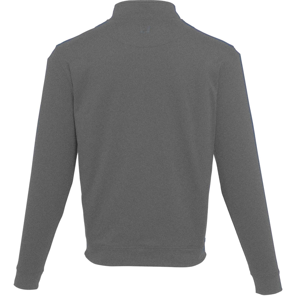 FootJoy Performance Quarter Zip Pullover for Men Transfer - Heather Charcoal - Back
