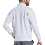 FootJoy Performance Quarter Zip Pullover for Men Transfer - White - Back On Model