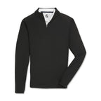 FootJoy Performance Quarter Zip Pullover for Women Embroidery - Black - Front Flat