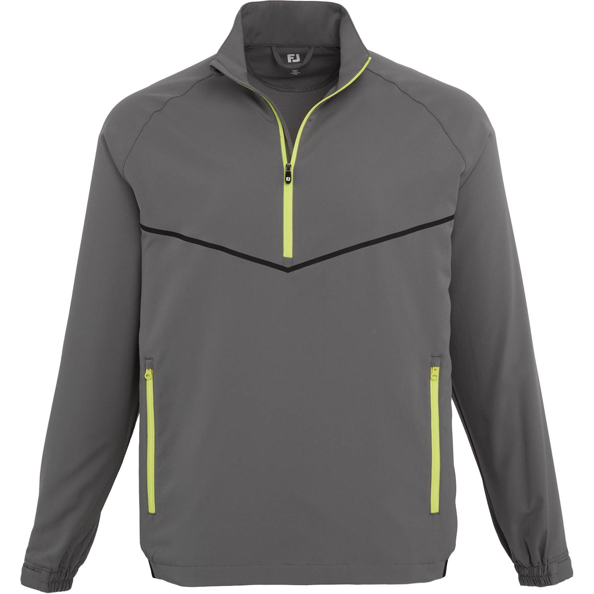 FootJoy Zephyr Half Zip Windshirt for Men Transfer - Charcoal - Front