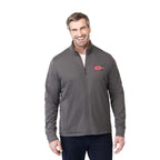 Frazier Eco Knit Jacket for Men Embroidery - Heather Charcoal - Front On Model