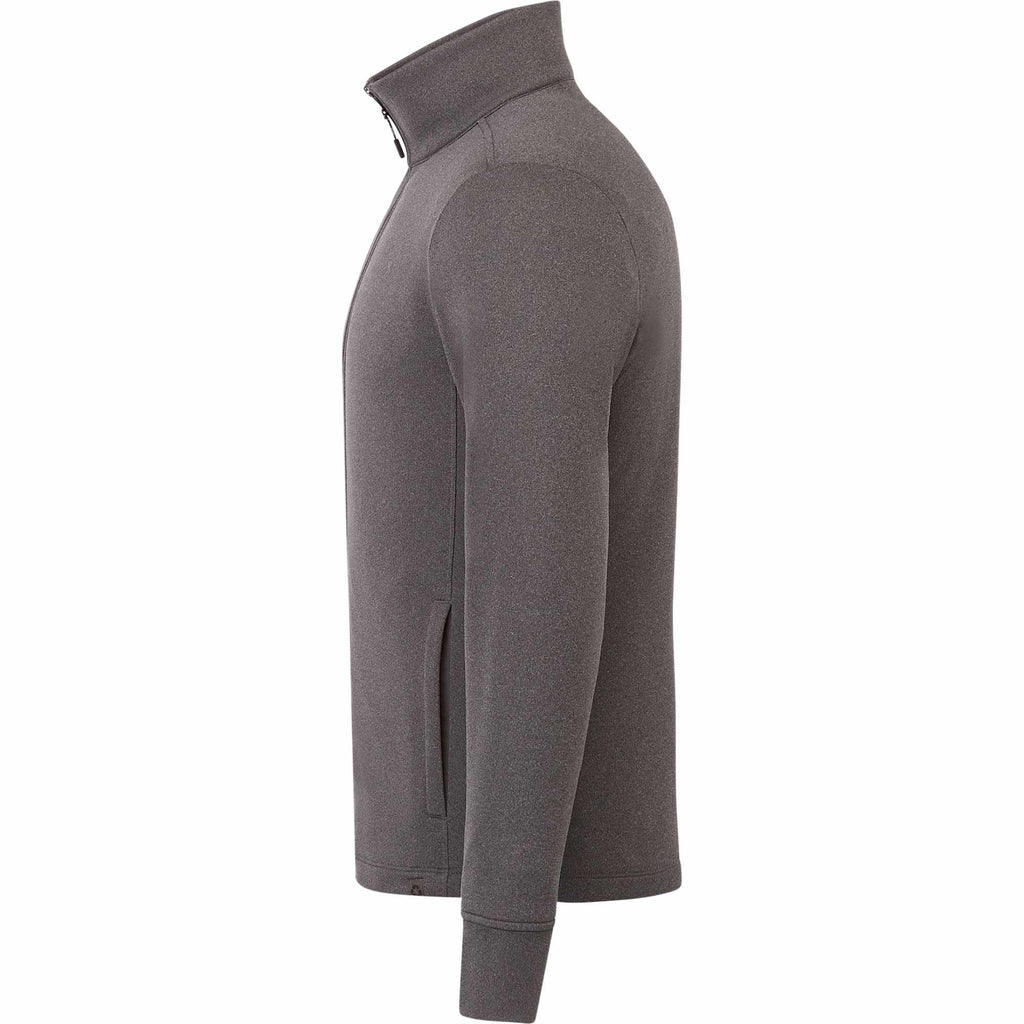Frazier Eco Knit Jacket for Men Embroidery - Heather Charcoal - Left Side