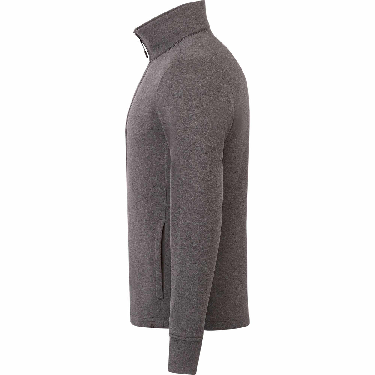 Frazier Eco Knit Jacket for Men Embroidery - Heather Charcoal - Left Side