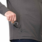 Frazier Eco Knit Jacket for Men Embroidery - Heather Charcoal - On Model Detail