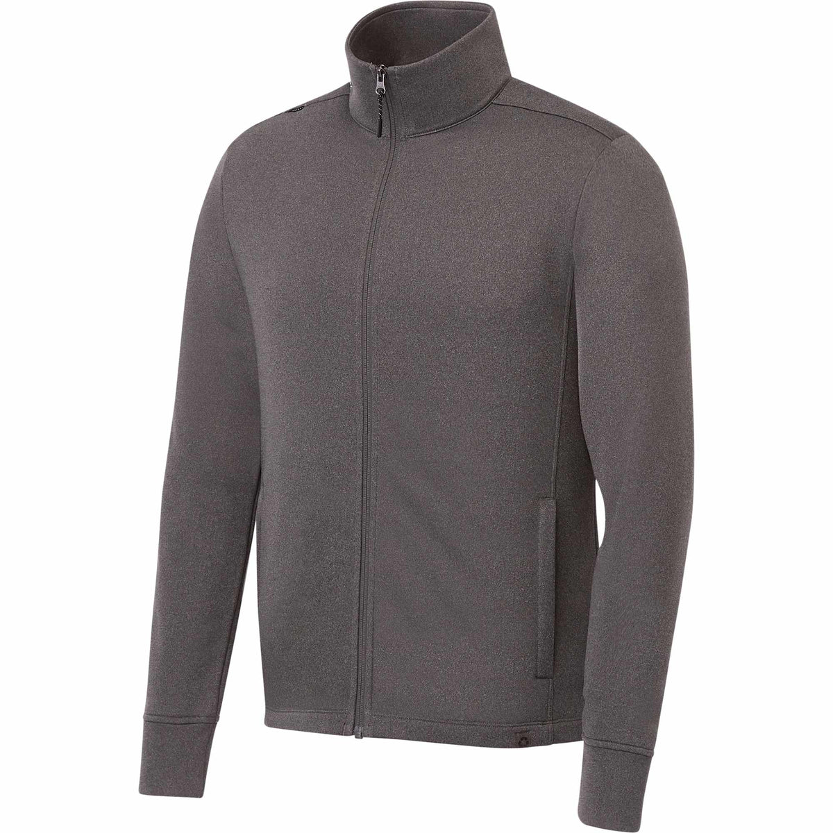 Frazier Eco Knit Jacket for Men Embroidery - Heather Charcoal - Right Angle