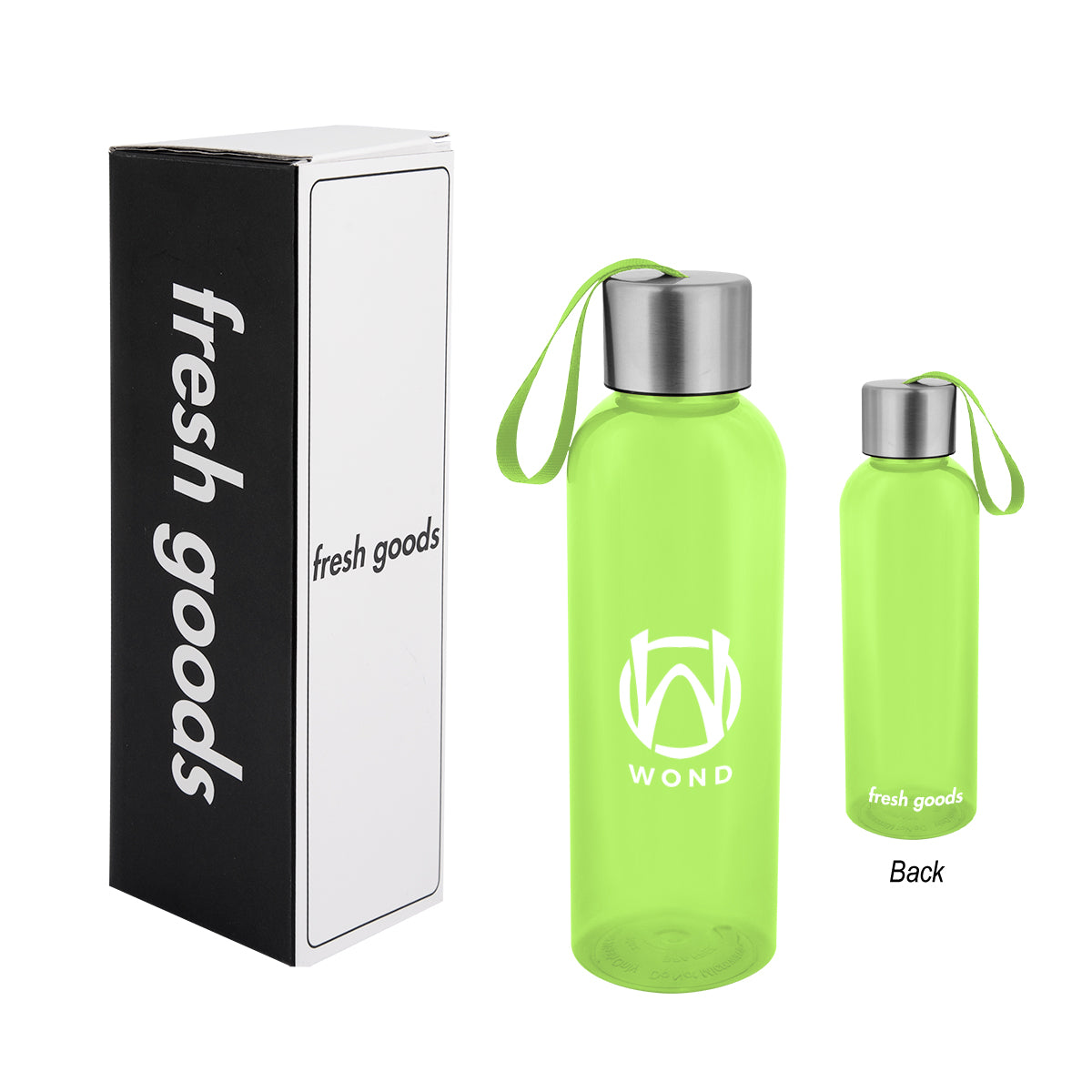Fresh Goods Jaclyn Bottle, 20 oz - Lime Green - Silk Screen