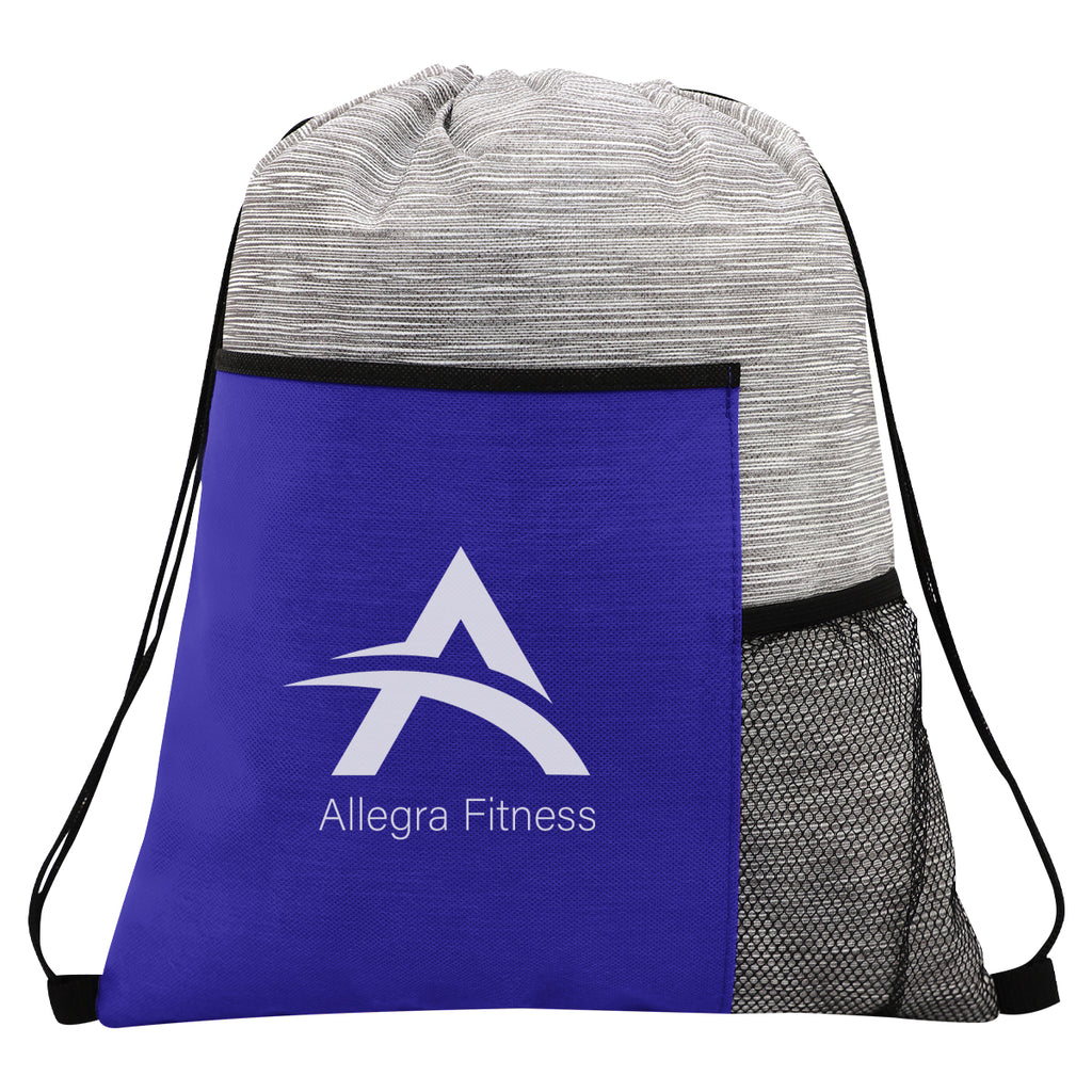 Fresno Drawstring Bag, Non-Woven - Royal Blue - Silk Screen