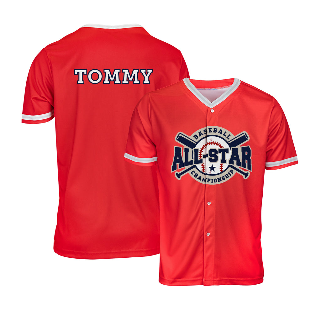 Fully Sublimated Button-Down Baseball Jersey - Dye_Sublimation