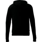 Garner Lightweight Knit Zip Hoodie with Thumb Holes for Men Embroidery - Black - Back Flat