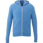 Garner Lightweight Knit Zip Hoodie with Thumb Holes for Men Embroidery - Olympic Blue Heather - Front