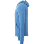 Garner Lightweight Knit Zip Hoodie with Thumb Holes for Men Embroidery - Olympic Blue Heather - Left Side