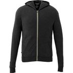 Garner Lightweight Knit Zip Hoodie with Thumb Holes for Men Sublimation - Black - Front