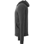 Garner Lightweight Knit Zip Hoodie with Thumb Holes for Men Sublimation - Heather Dark Charcoal - Left Side