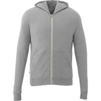 Garner Lightweight Knit Zip Hoodie with Thumb Holes for Men Sublimation - Heather Grey - Front