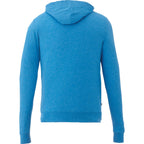 Garner Lightweight Knit Zip Hoodie with Thumb Holes for Men Sublimation - Olympic Blue Heather - Back Flat