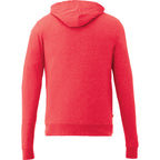 Garner Lightweight Knit Zip Hoodie with Thumb Holes for Men Sublimation - Team Red Heather - Back Flat
