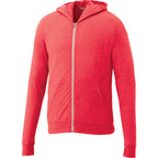 Garner Lightweight Knit Zip Hoodie with Thumb Holes for Men Sublimation - Team Red Heather - Front Flat