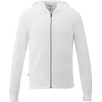 Garner Lightweight Knit Zip Hoodie with Thumb Holes for Men Sublimation - White - Front