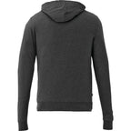 Garner Lightweight Knit Zip Hoodie with Thumb Holes for Men Transfer - Heather Dark Charcoal - Back Flat