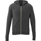 Garner Lightweight Knit Zip Hoodie with Thumb Holes for Men Transfer - Heather Dark Charcoal - Front