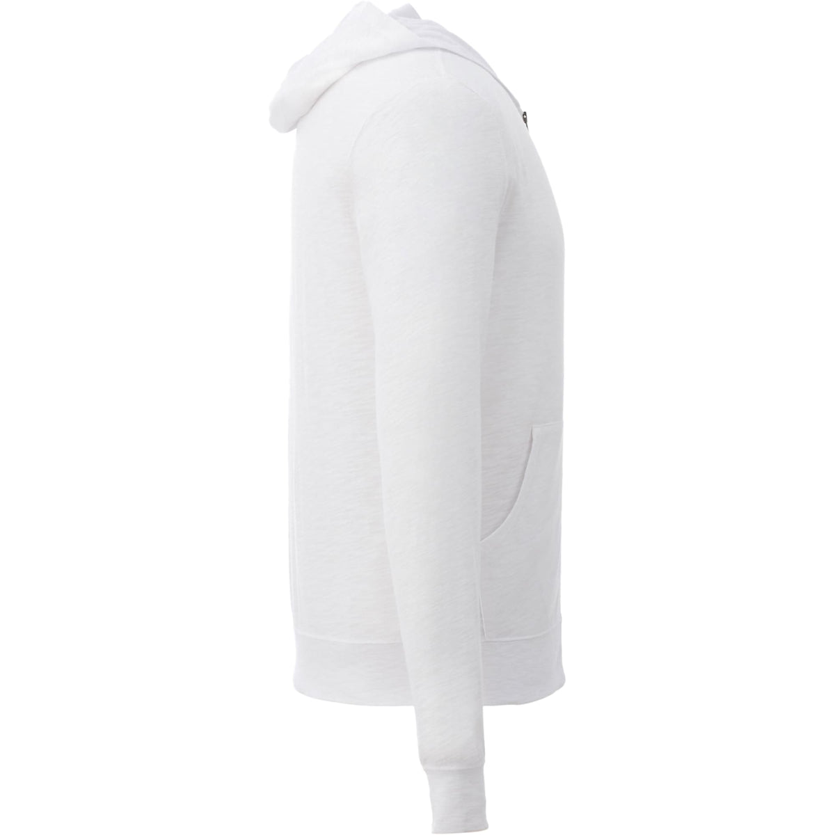 Garner Lightweight Knit Zip Hoodie with Thumb Holes for Men Transfer - White - Right Side