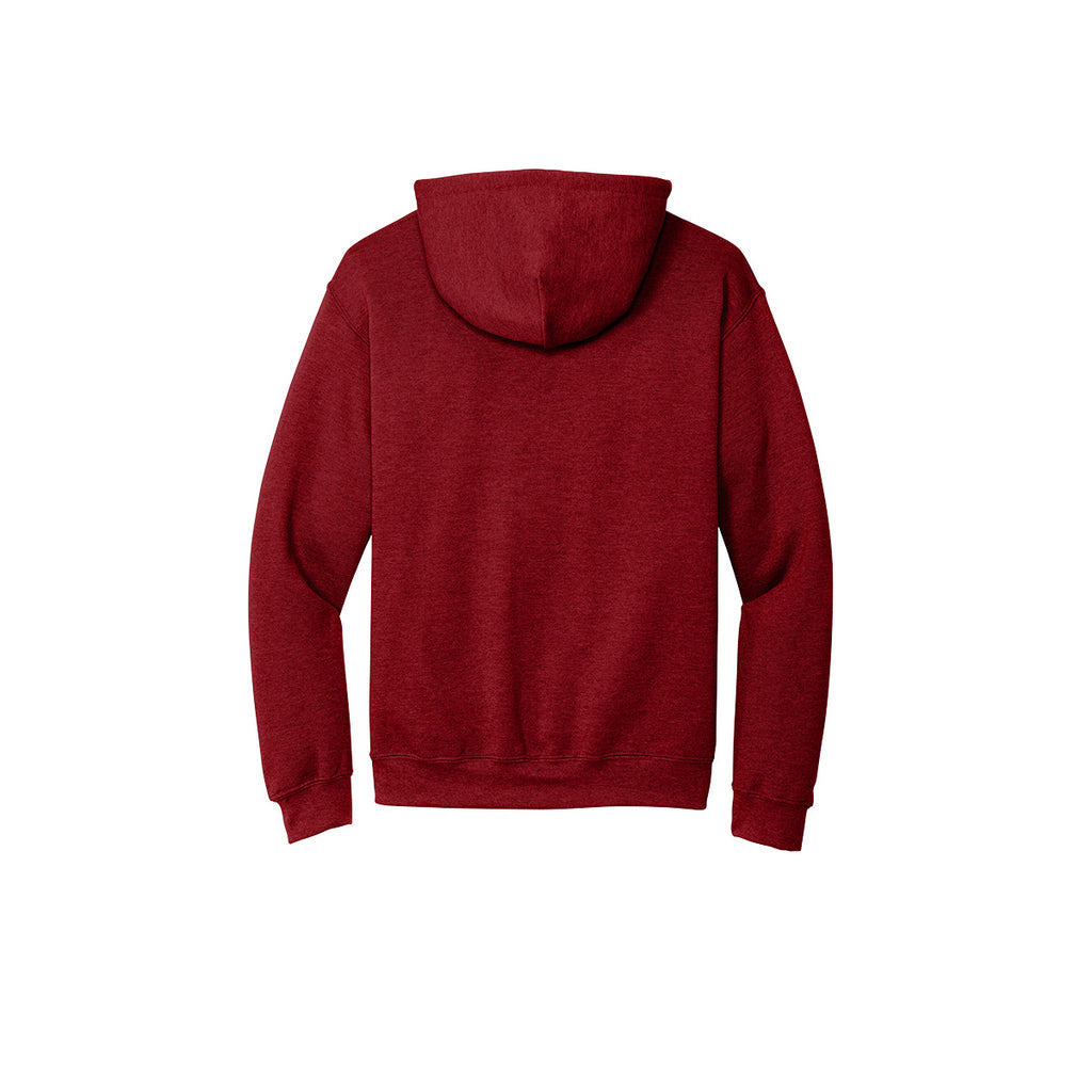 Gildan Heavy Blend Hooded Sweatshirt, Adult - Antique Cherry Red - flat_back