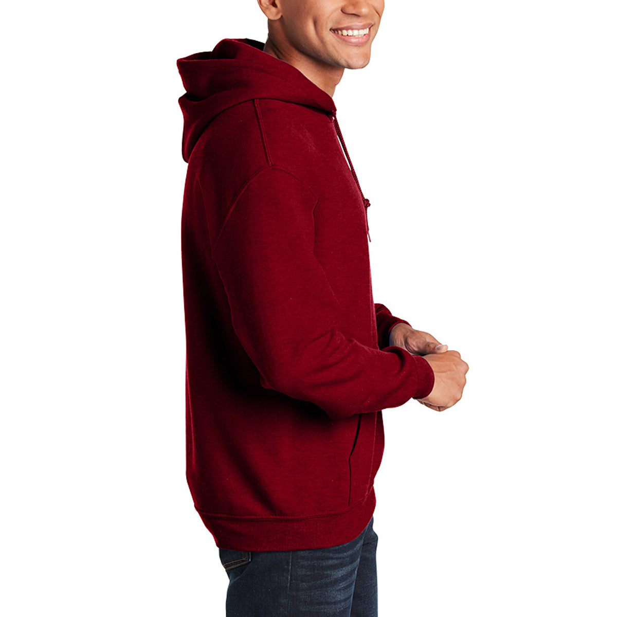 Gildan Heavy Blend Hooded Sweatshirt, Adult - Antique Cherry Red - Right