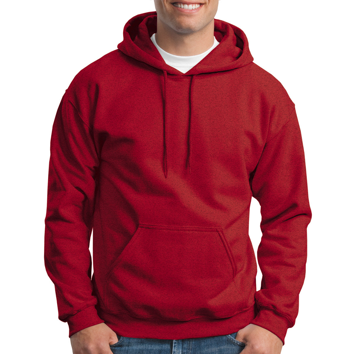 Gildan Heavy Blend Hooded Sweatshirt, Adult - Antique Cherry Red