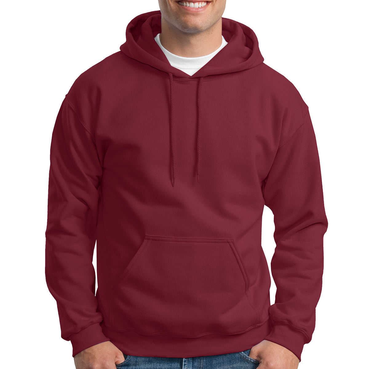 Gildan Heavy Blend Hooded Sweatshirt, Adult - Cardinal Red