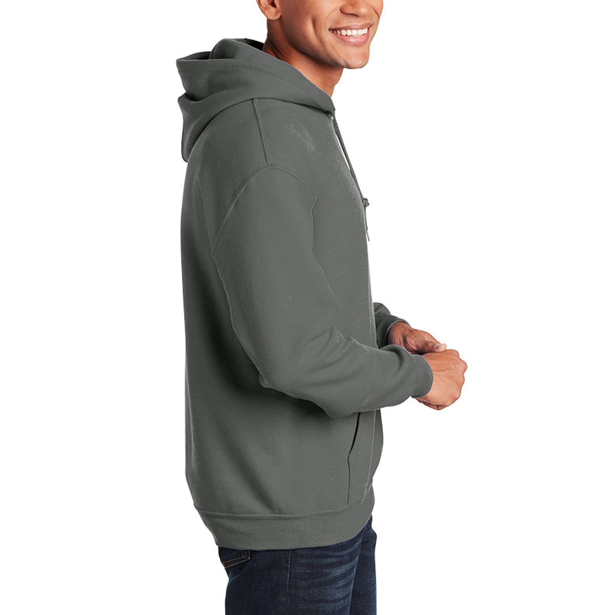 Gildan Heavy Blend Hooded Sweatshirt, Adult - Charcoal - Right
