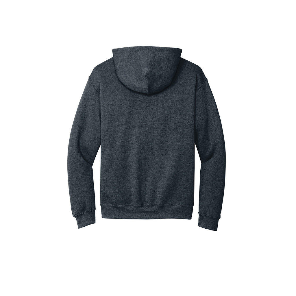 Gildan Heavy Blend Hooded Sweatshirt, Adult - Dark Heather - flat_back