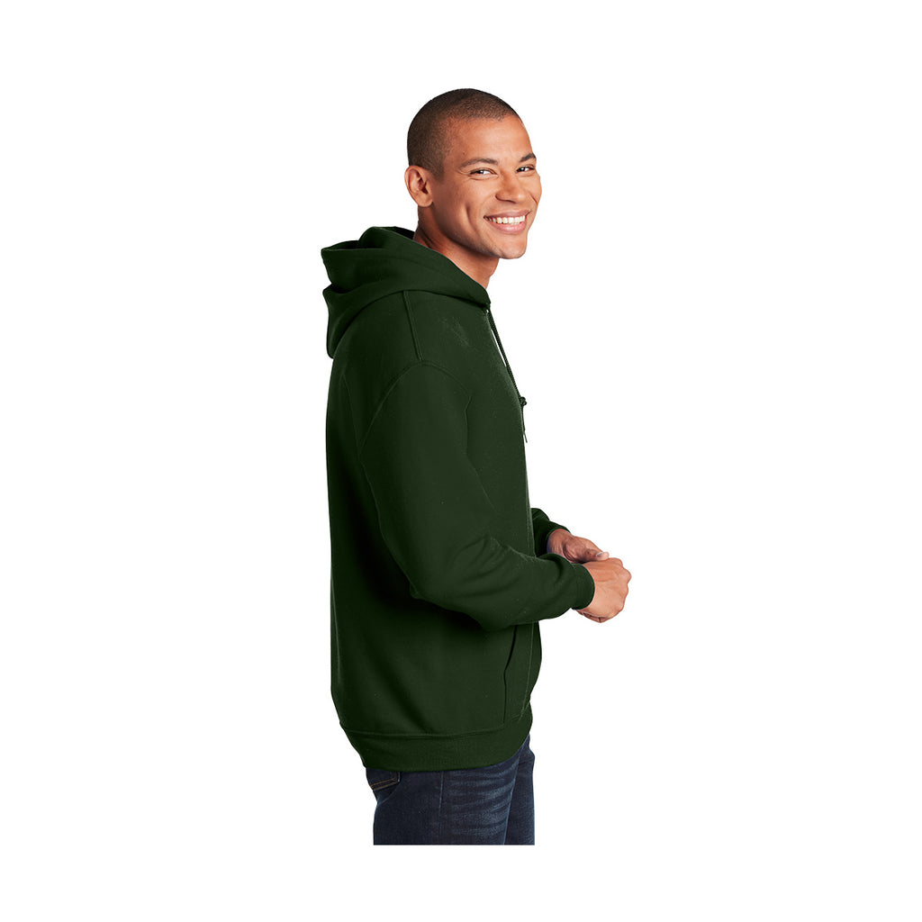 Gildan Heavy Blend Hooded Sweatshirt, Adult - Forest Green - model_side