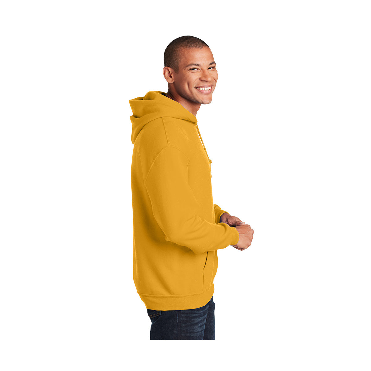 Gildan Heavy Blend Hooded Sweatshirt, Adult - Gold - model_side