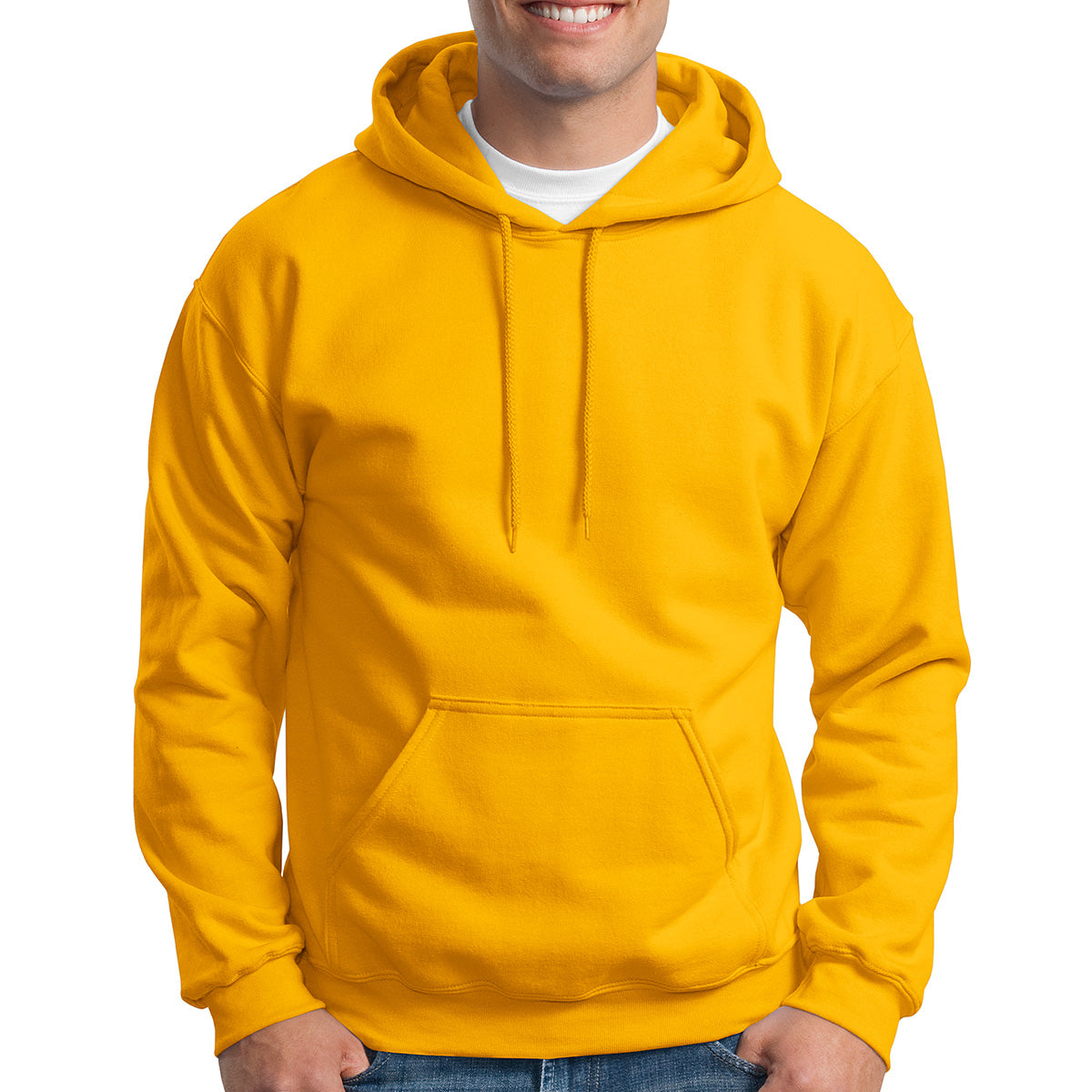 Gildan Heavy Blend Hooded Sweatshirt, Adult - Gold