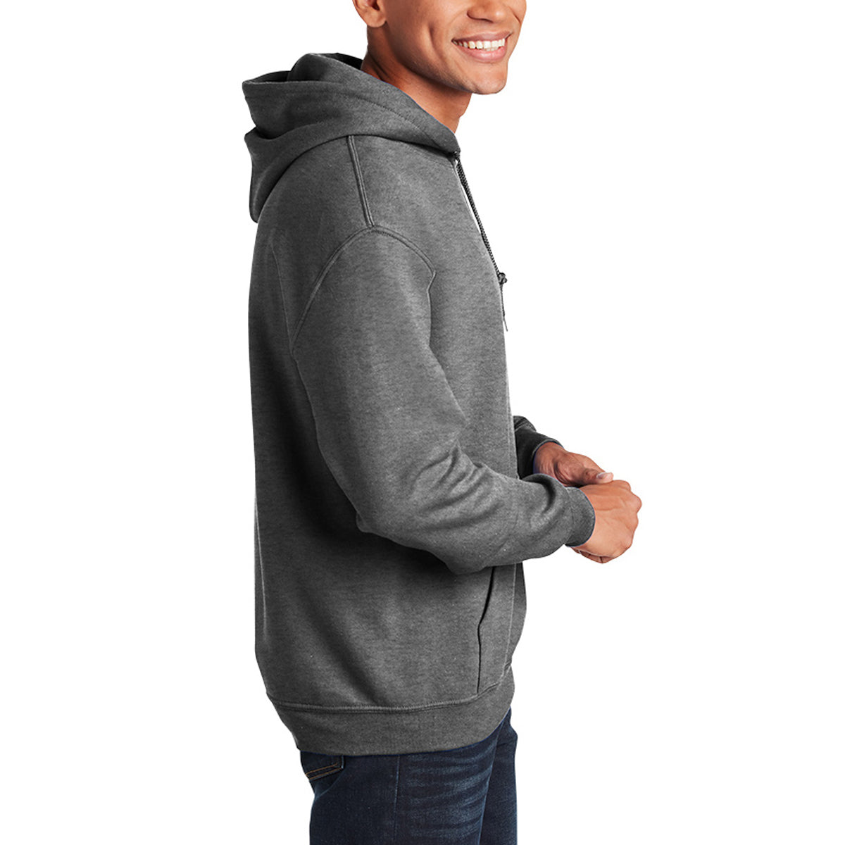 Gildan Heavy Blend Hooded Sweatshirt, Adult - Graphite Heather - Right