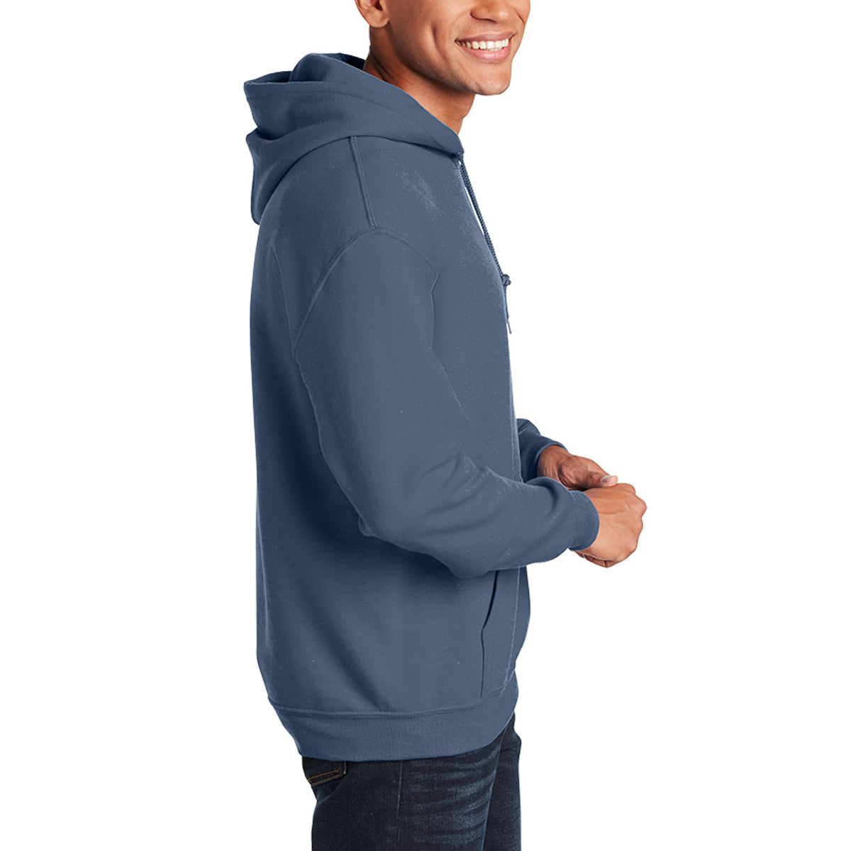 Gildan Heavy Blend Hooded Sweatshirt, Adult - Indigo Blue - Right
