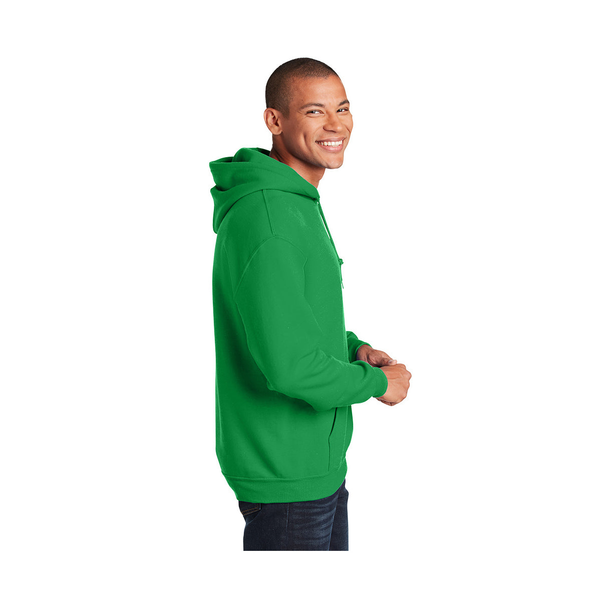 Gildan Heavy Blend Hooded Sweatshirt, Adult - Irish Green - model_side