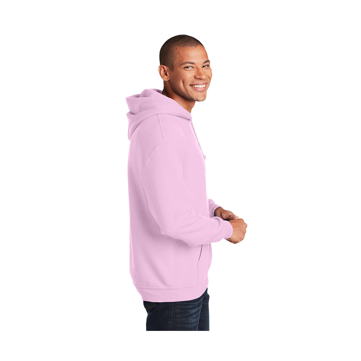 Gildan Heavy Blend Hooded Sweatshirt, Adult - Light Pink - model_side