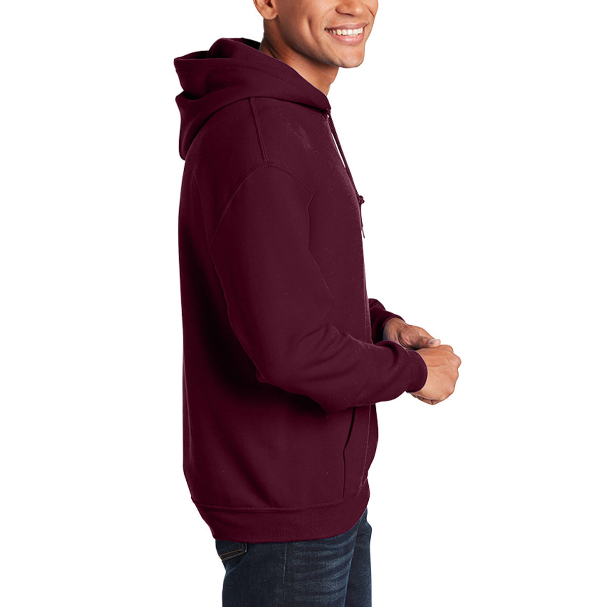 Gildan Heavy Blend Hooded Sweatshirt, Adult - Maroon - Right