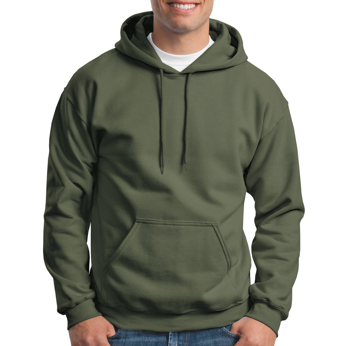 Gildan Heavy Blend Hooded Sweatshirt, Adult - Military Green