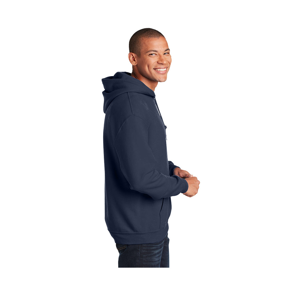 Gildan Heavy Blend Hooded Sweatshirt, Adult - Navy - model_side