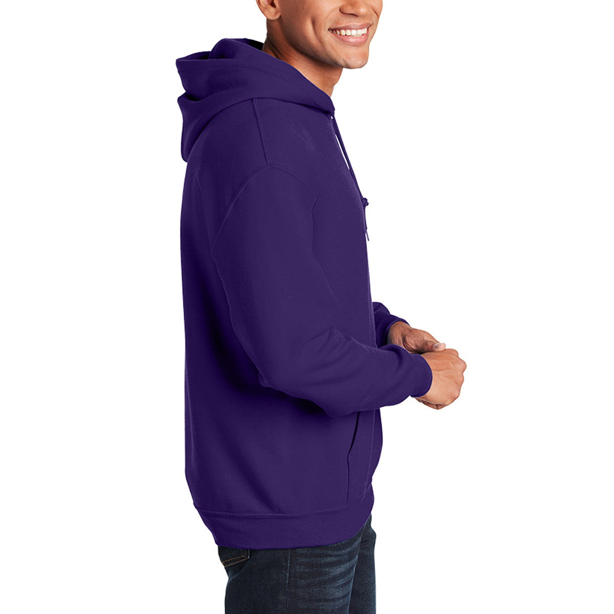 Gildan Heavy Blend Hooded Sweatshirt, Adult - Purple - Right