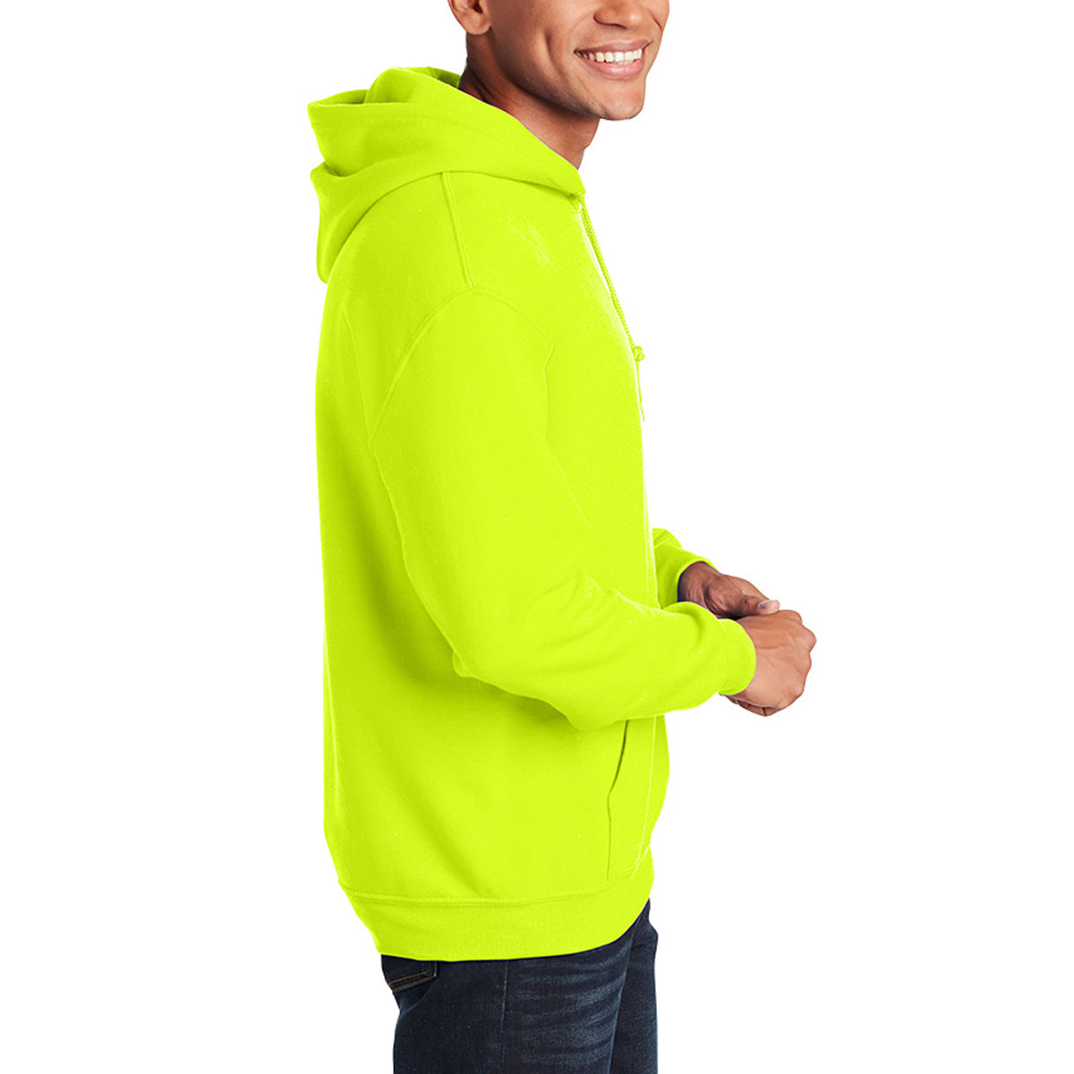Gildan Heavy Blend Hooded Sweatshirt, Adult - Safety Green - Right