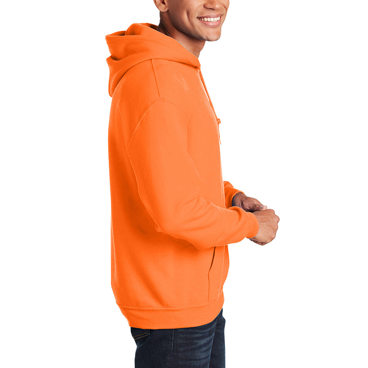 Gildan Heavy Blend Hooded Sweatshirt, Adult - Safety Orange - Right