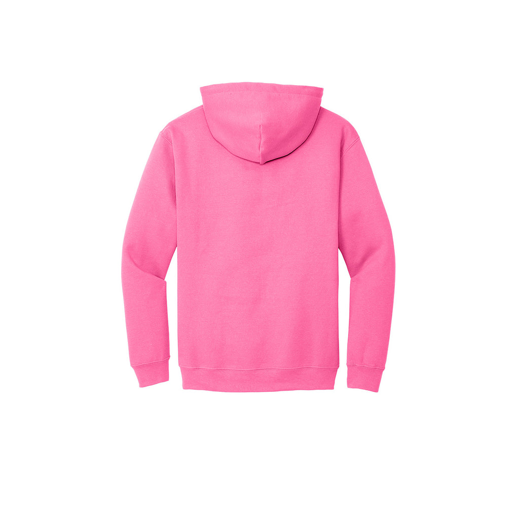 Gildan Heavy Blend Hooded Sweatshirt, Adult - Safety Pink - flat_back