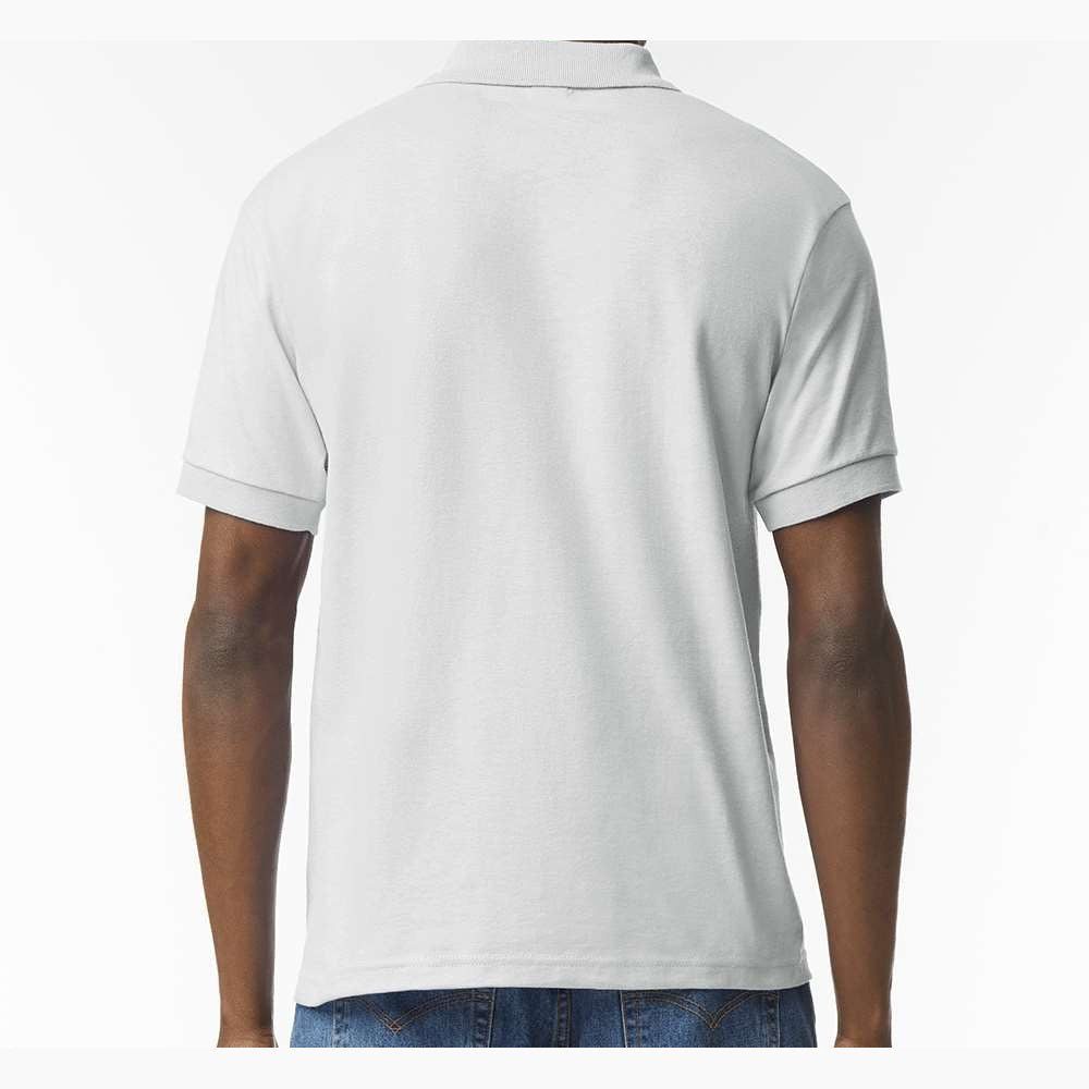 Gildan Unisex DryBlend® Polo Embroidery - Ash - On Model Back