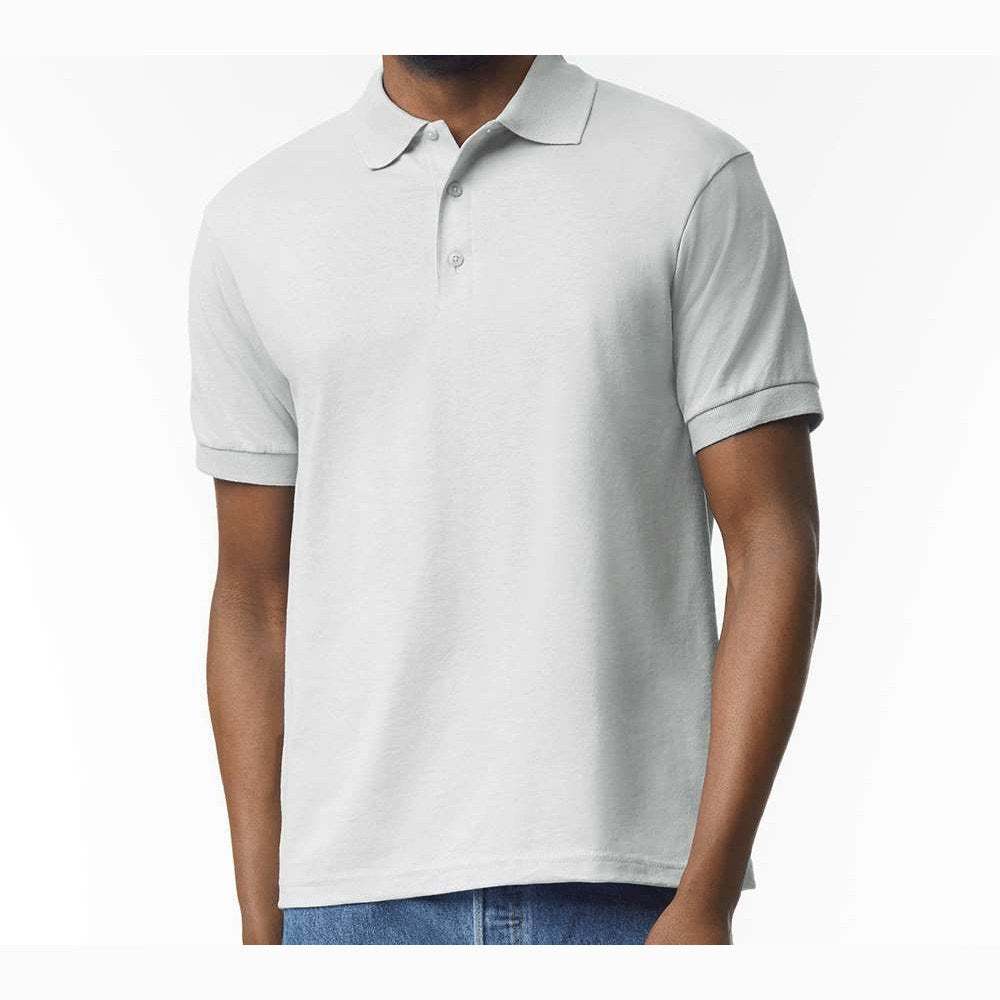 Gildan Unisex DryBlend® Polo Embroidery - Ash - On Model Front