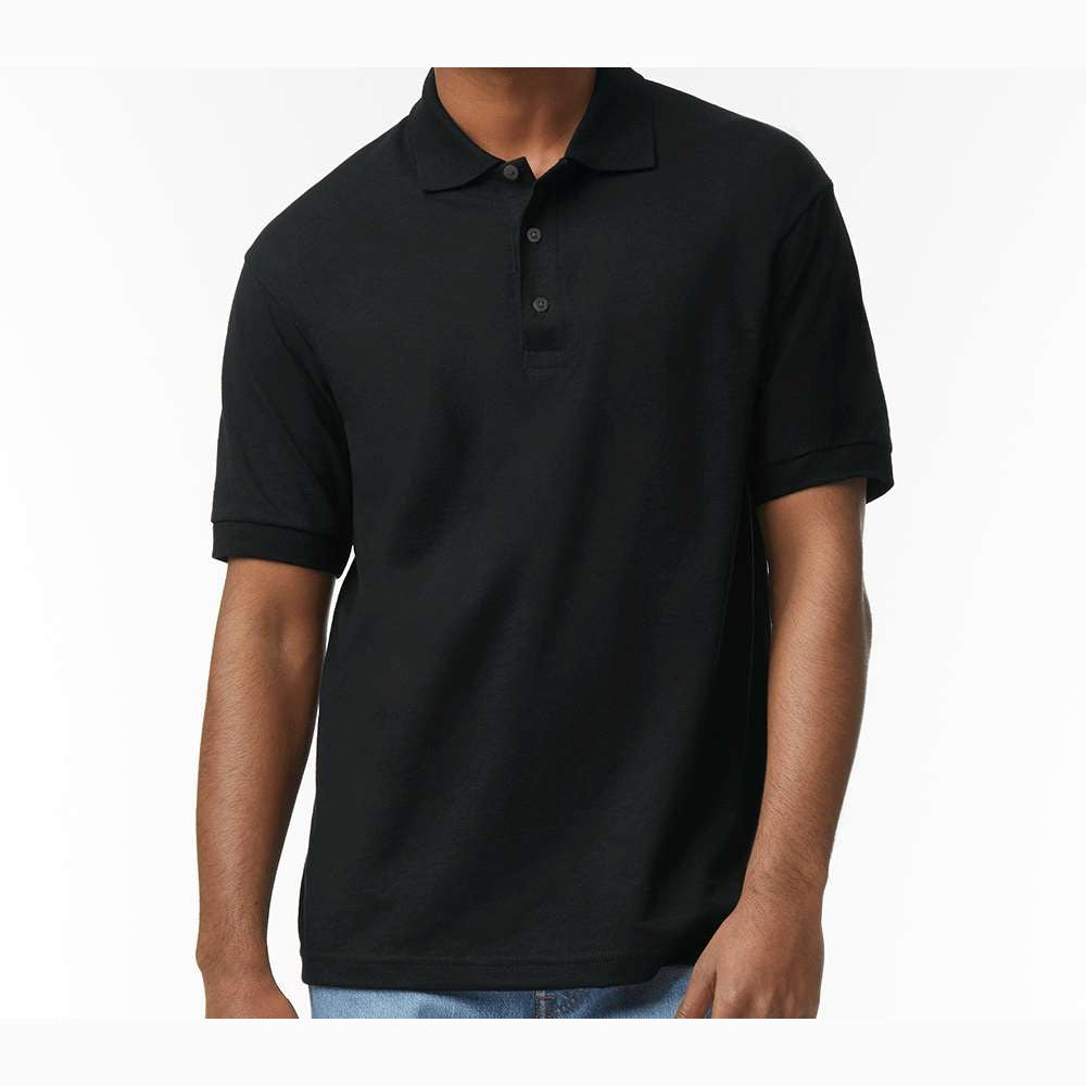 Gildan Unisex DryBlend® Polo Embroidery - Black - On Model Front