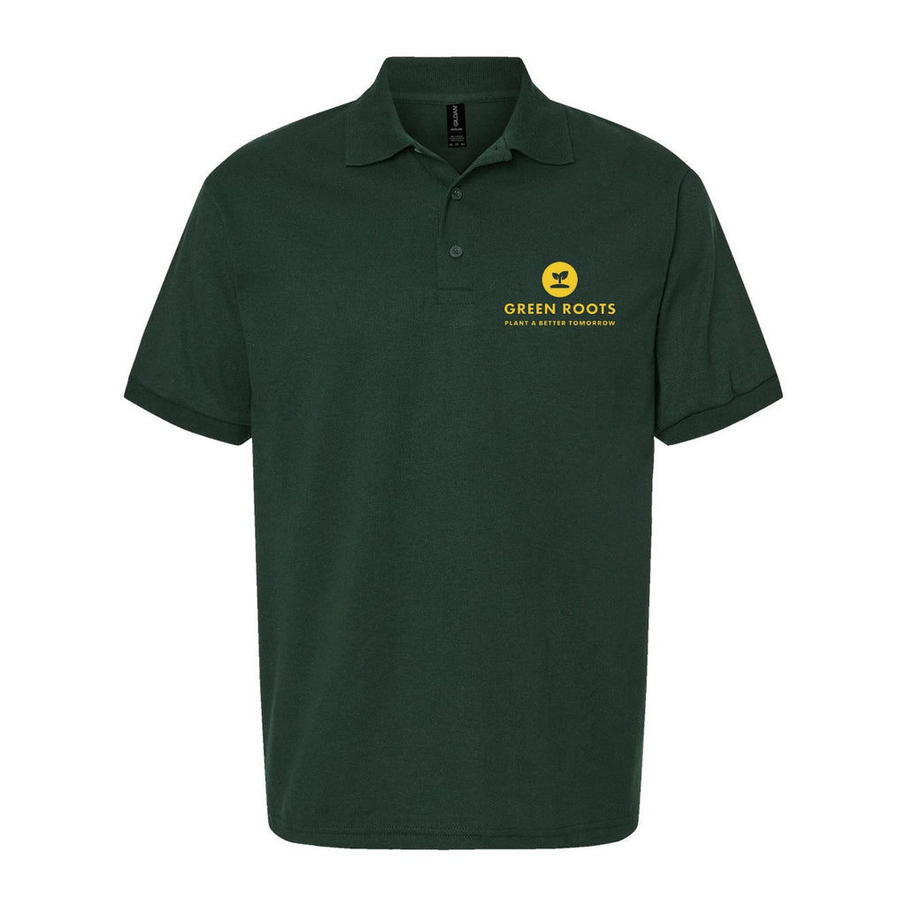 Gildan Unisex DryBlend® Polo Embroidery - Forest Green - Front